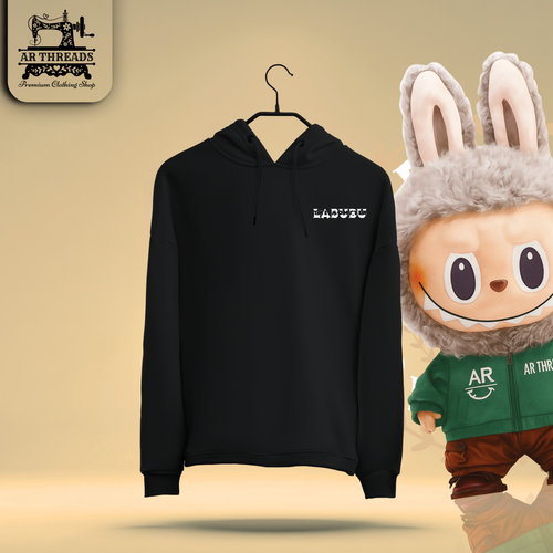 Black Labubu Monster Hoodie