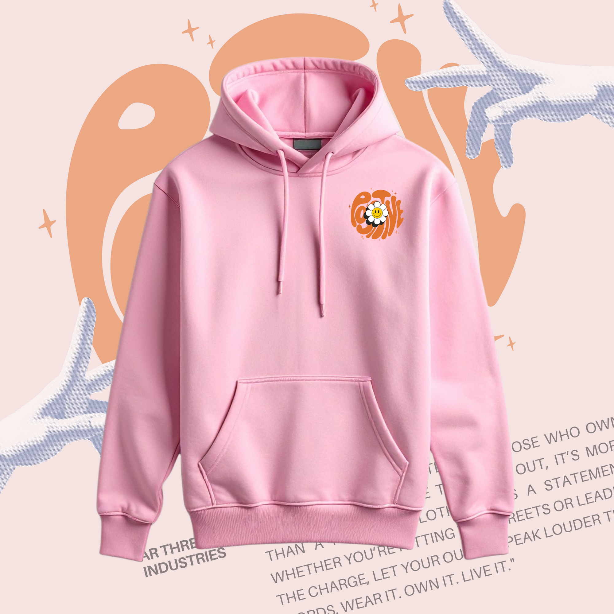 Pink Bold Street wear Hoodie
