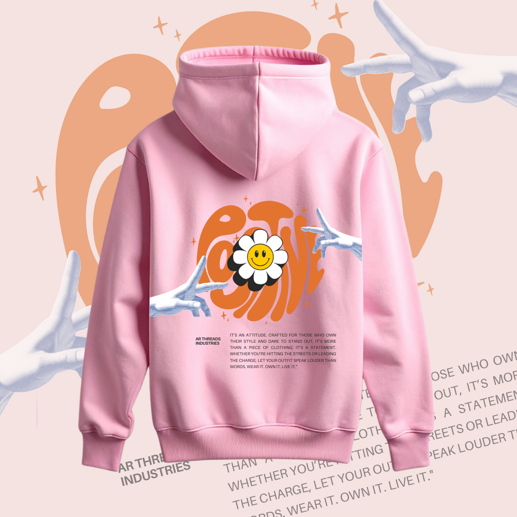 Pink Bold Street wear Hoodie
