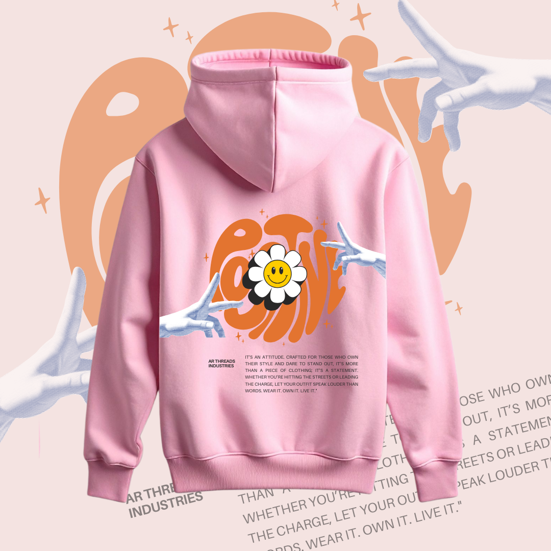Pink Bold Street wear Hoodie
