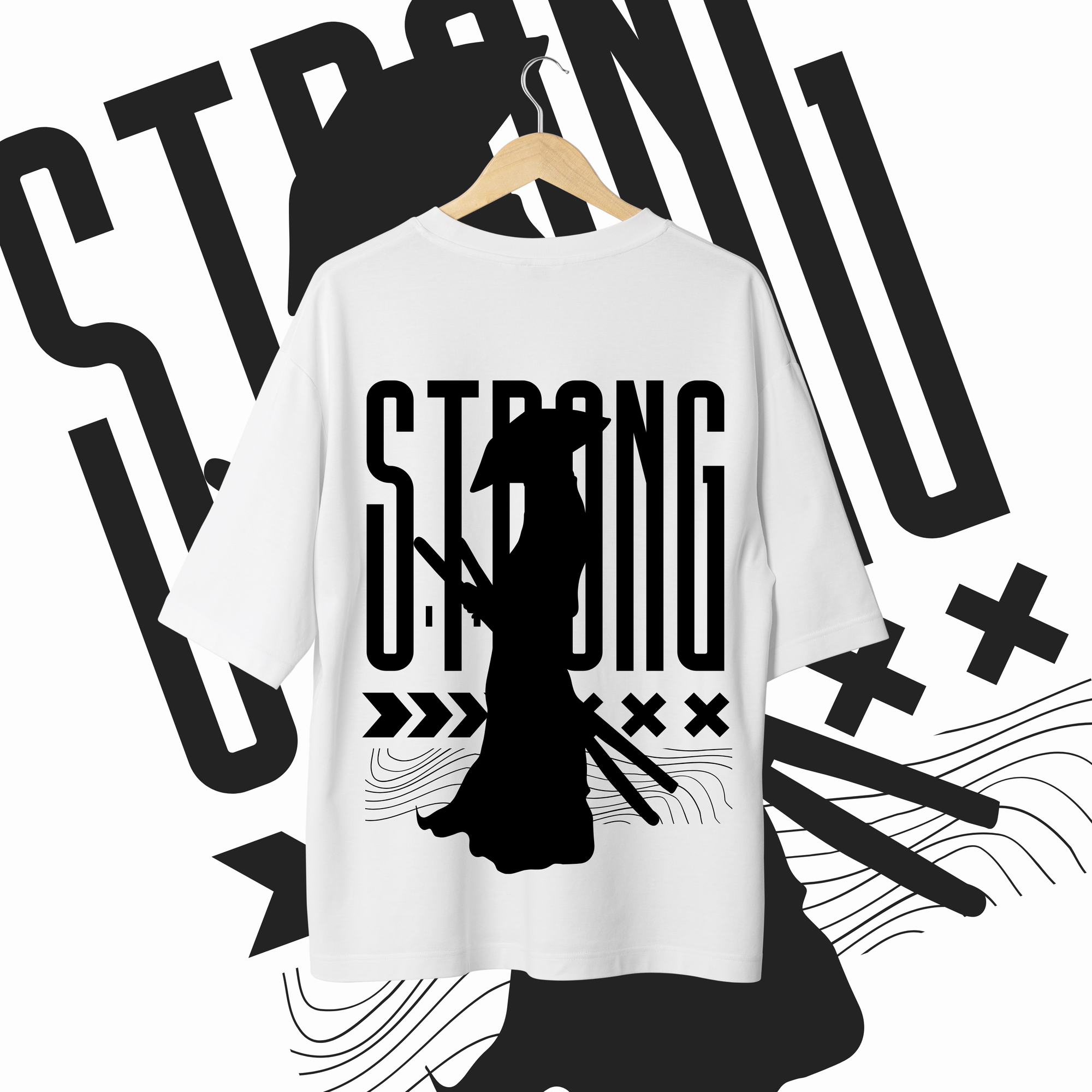 White Drop Shoulder Tee