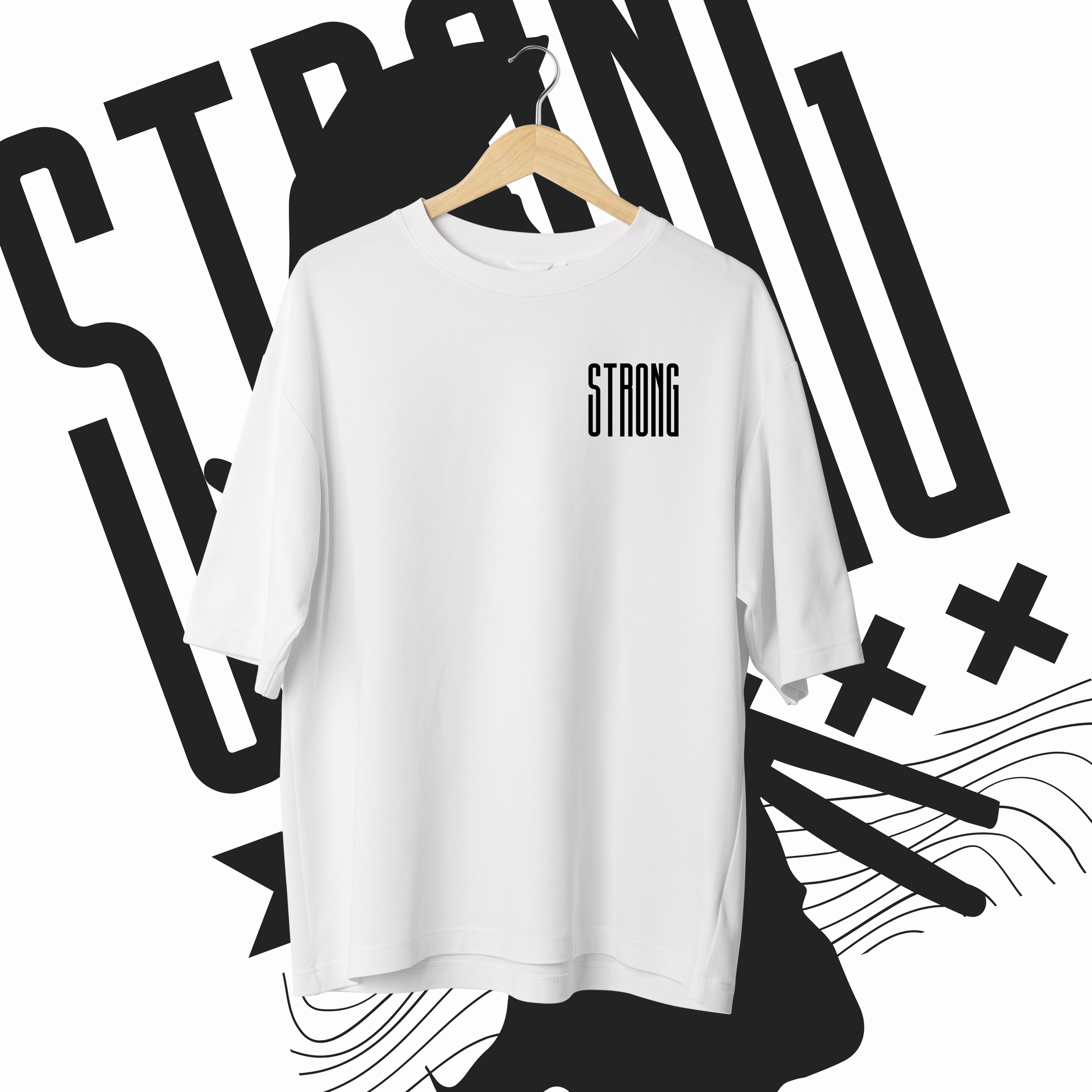 White Drop Shoulder Tee